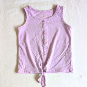 children's place lilac purple cotton blend tank top with tie hem 2T toddler girl